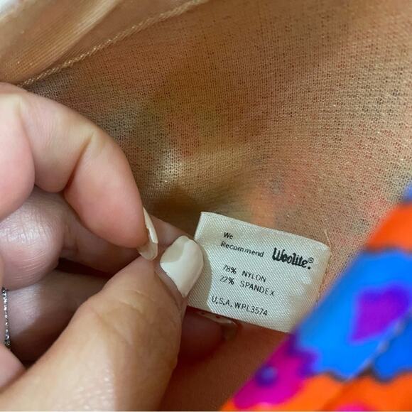 VTG Cole of California Floral Halter One Piece Swimsuit 70s Style Sz 12 - Picture 8 of 9